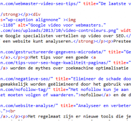html schone code zonder inline stijl.